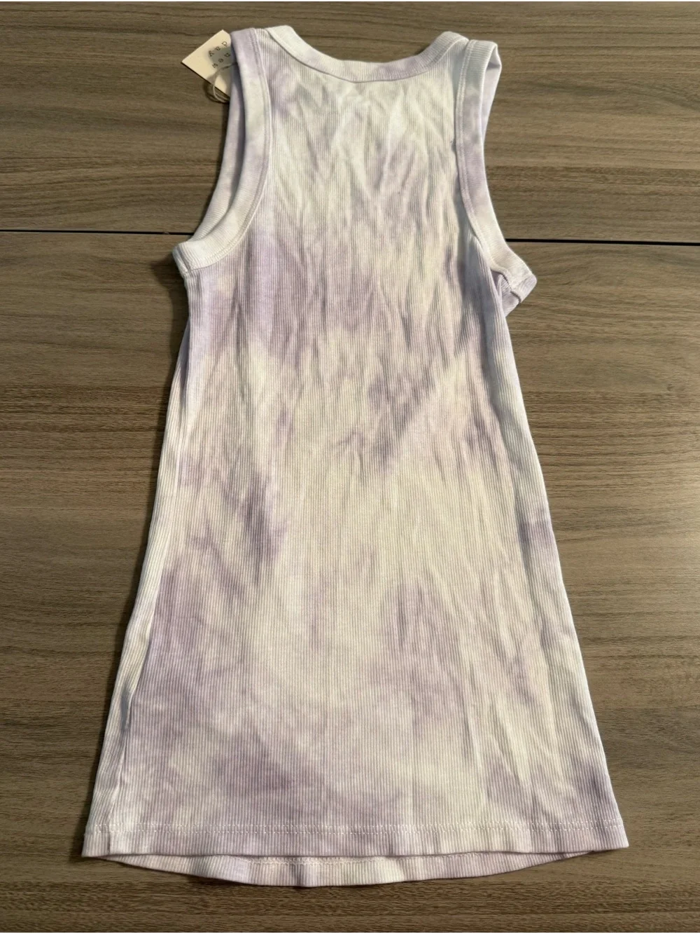 a new day Lavender Ribbed Tie-Dye Tank Top - Picture 7 of 7